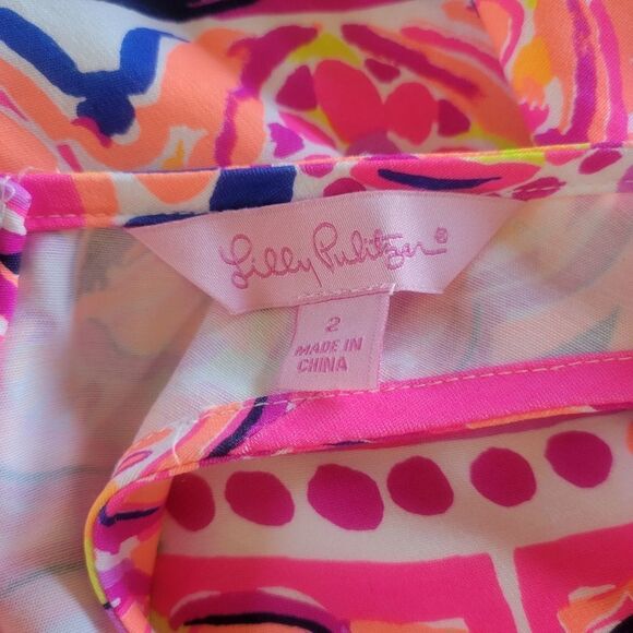 Lilly Pulitzer Carlotta Stretch Shift Dress Size 2 - Picture 6 of 7